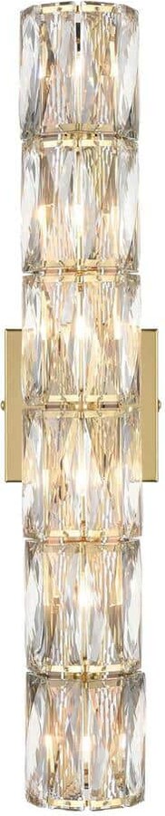 7.75 in. 6-Light Gold Modern Wall Sconce with Standard Shade