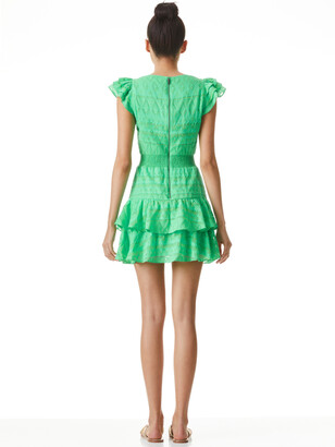 Alice + Olivia Markita Ruffle Skirt Mini Dress