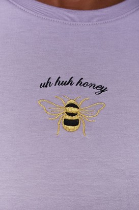 Forever 21 Honey Embroidered Graphic Tee