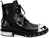 Thumbnail for your product : Alexander McQueen Studded Cap-Toe Leather Lace-Up Boot, Black