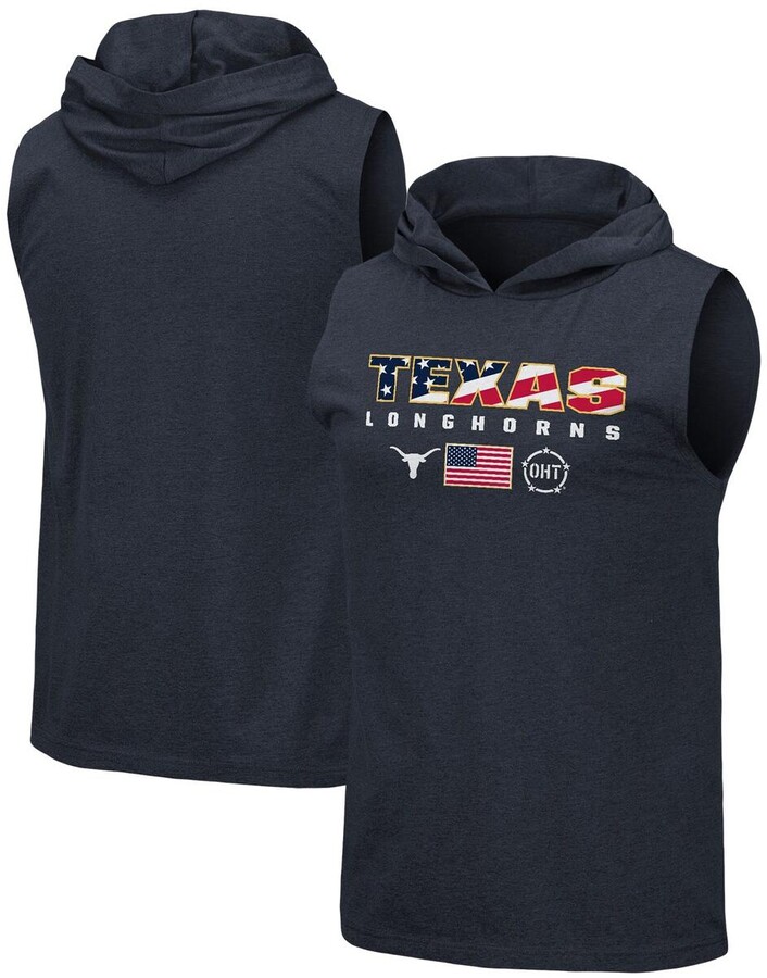 Colosseum Men's Navy Texas Longhorns Oht Military-Inspired Appreciation  Americana Hoodie Sleeveless T-shirt - ShopStyle