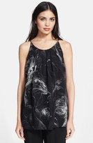 Thumbnail for your product : Milly Floral Print Pleated Tank