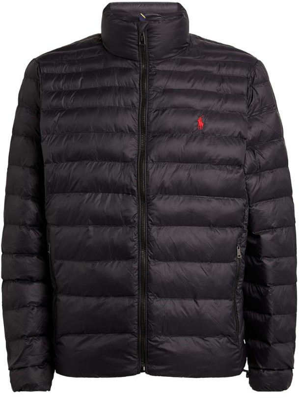 black polo puffer jacket