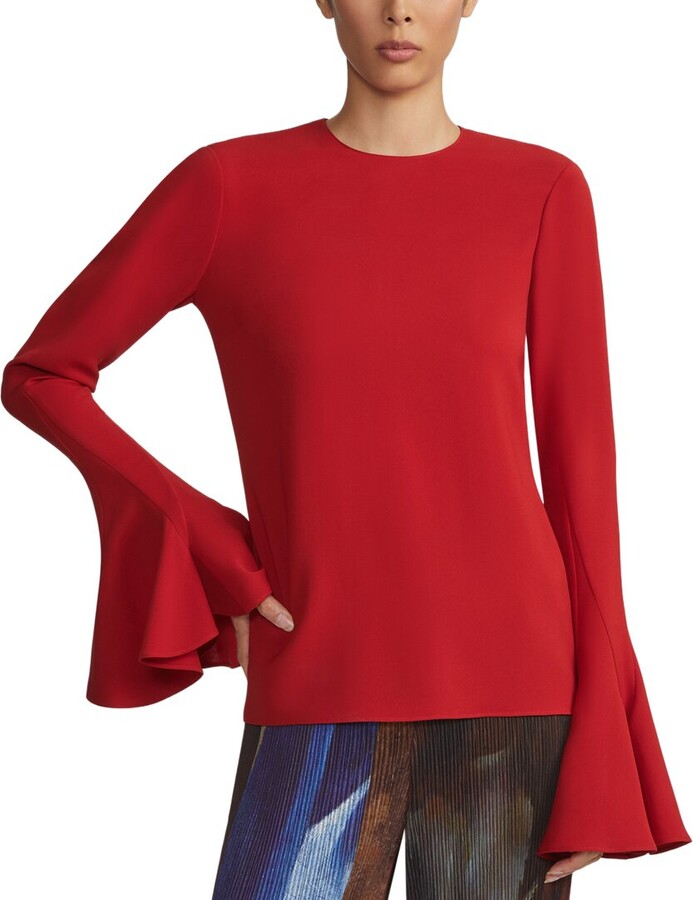 Lafayette 148 New York Godet Sleeve Blouse