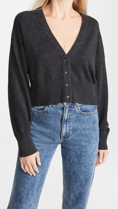 charcoal cashmere cardigan