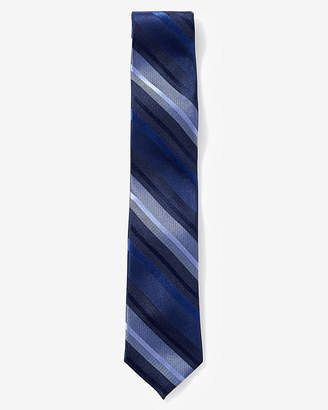 Express Diagonal Stripe Slim Silk Tie
