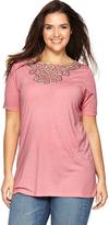 Thumbnail for your product : So Fabulous! So Fabulous Embellished Neck Jersey Top (Available in sizes 14-28)