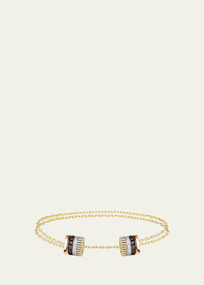 Boucheron Pink Gold Serpent Boheme 2 Small Diamond Motif Open Bracelet, Size 16, Bracelets Diamond Bracelets