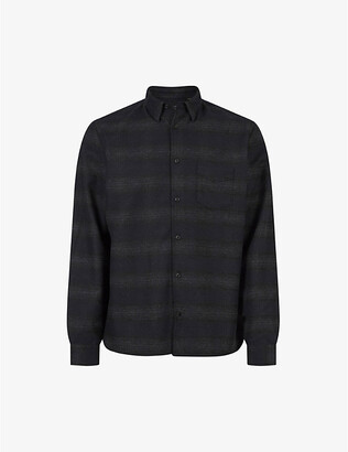 AllSaints Newhalen check-print recycled-polyester shirt