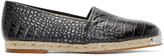Thumbnail for your product : Giuseppe Zanotti Black Croc-Embossed Espadrilles