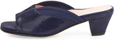 Thumbnail for your product : Taryn Rose Odi Lizard-Print Stretch Mule, Medieval Blue