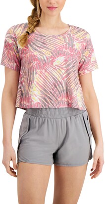 Ideology Tropical Tie-Dyed Cropped T-Shirt, Created for Macy's