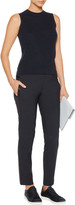 Thumbnail for your product : Vince Satin-trimmed stretch-wool straight-leg pants
