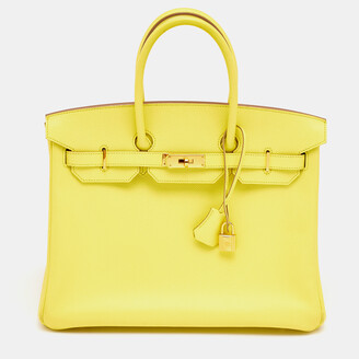 Hermès Birkin 40 Yellow Leather Satchel - The Lux Portal
