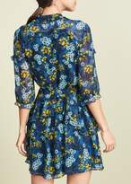 Thumbnail for your product : Saloni Tilly Ruffle Dress In Teal Azalea