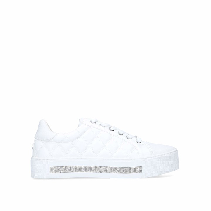 white carvela trainers