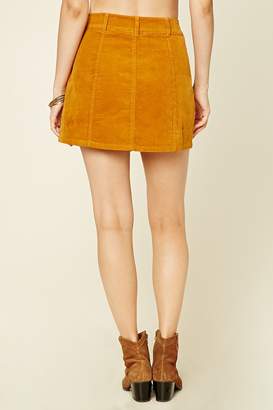 Forever 21 Corduroy Button-Front Skirt
