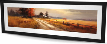 Lark Manor Rain Approaching - Brown Livingroom Framed Matted Print