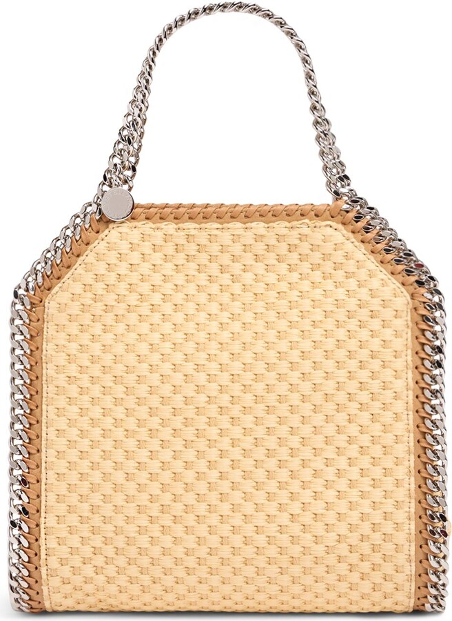 Stella McCartney Mini Falabella woven raffia effect bag - ShopStyle