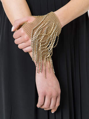 Lanvin crystal chain fringe bracelet