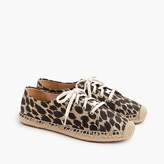 Thumbnail for your product : J.Crew Lace-up espadrilles in leopard