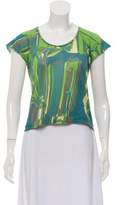 Thumbnail for your product : Marni Abstract-Printed Short Sleeve Top Green Abstract-Printed Short Sleeve Top