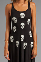 Thumbnail for your product : Lauren Moshi Daria Mini Skull Face Asymmetrical Tank Dress