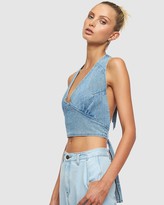 Thumbnail for your product : Lioness Women's Blue Cropped tops - Provence Halter Top - Size M at The Iconic