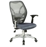Thumbnail for your product : Chintaly Imports 4220-CCH Mesh Seat & Back Pneumatic Gas Lift Contemporary Office Chair