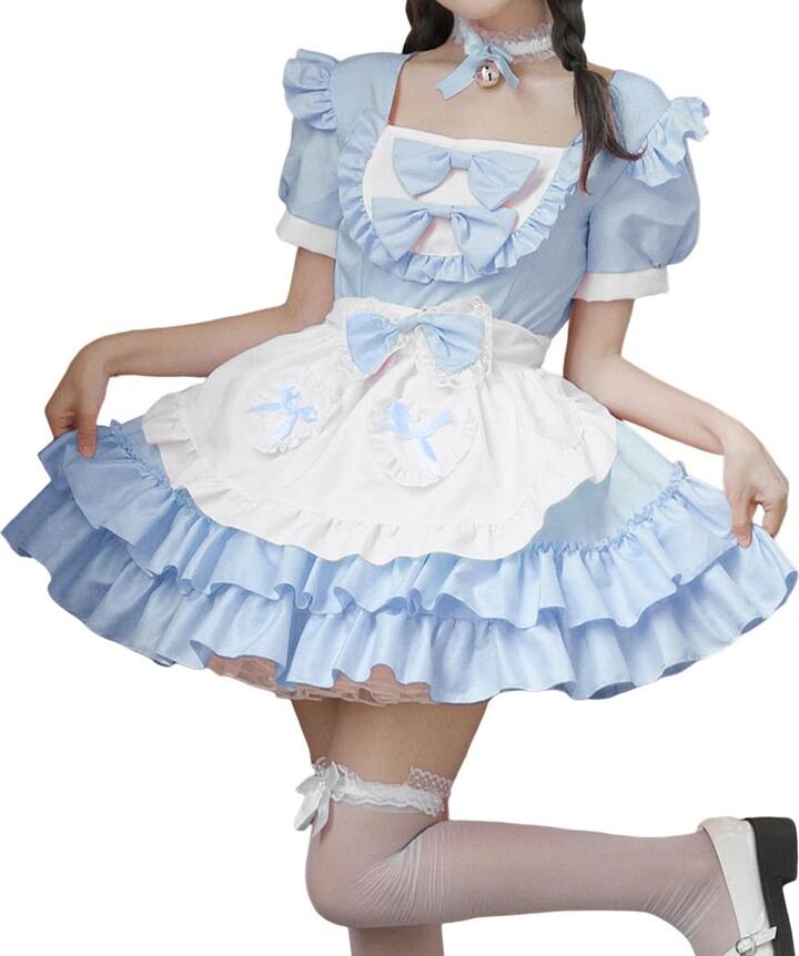 HoothyHerren Victorian Maid Costume Women French Maid Outfits For