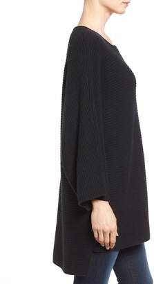 Halogen Ribbed Cashmere Poncho