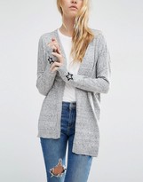 Thumbnail for your product : ASOS Swing Cardigan with Star Cuff Patch