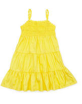 Thumbnail for your product : Ralph Lauren Childrenswear Crochet-Detail Sleeveless Sundress, Maitai Yellow, 2T-3T