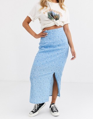 Daisy Street midaxi skirt in ditsy floral