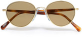 Thumbnail for your product : SUNDAY SOMEWHERE Aviator-style Gold-tone Sunglasses