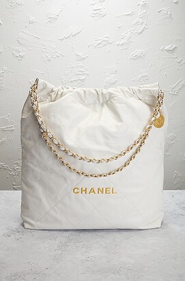 Chanel Large 22 Hobo Bag in White - ShopStyle
