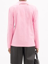 Thumbnail for your product : Charles Jeffrey Loverboy Logo-print Organic-cotton Long-sleeved T-shirt - Pink