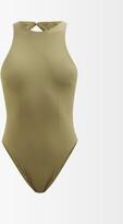 Thumbnail for your product : Haight High-neck Cut-out Back Swimsuit - Khaki