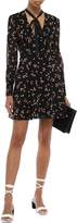 Thumbnail for your product : RED Valentino Tie-neck Silk-georgette Mini Dress