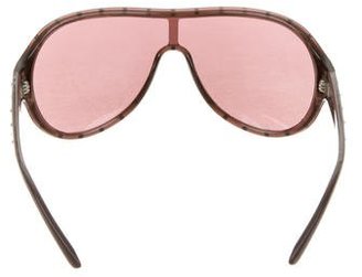 Valentino Embellished Shield Sunglasses