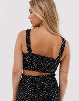 Thumbnail for your product : Stradivarius STR star print co ord top in black
