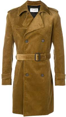 Saint Laurent corduroy trench coat