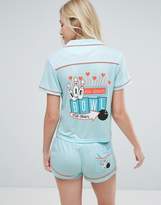 Thumbnail for your product : MinkPink Bowl Me Over Shirt And Short Pyjama Set