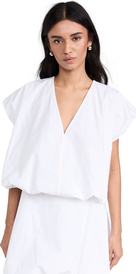 Victoria Beckham Sleeveless Gathered Waist Top