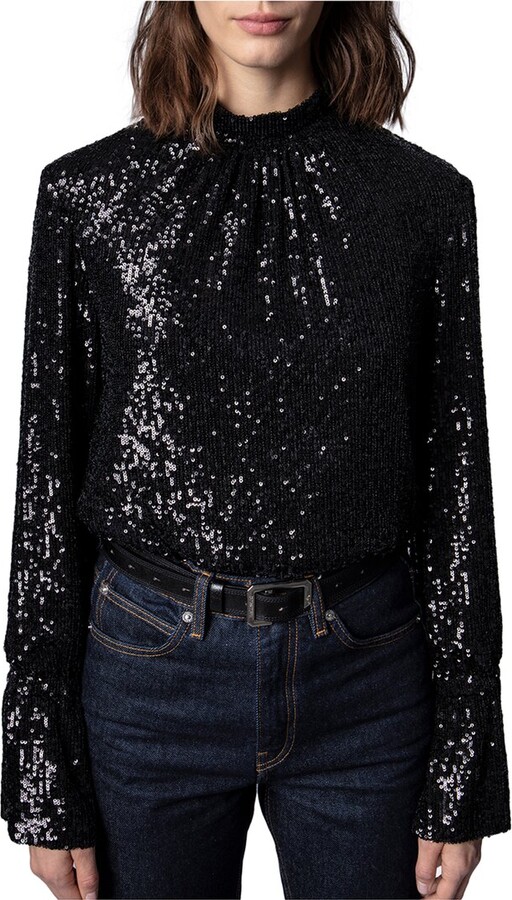Zadig & Voltaire Tummy Sequin Shirt - ShopStyle T-shirts