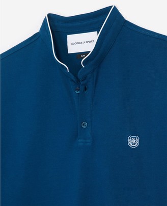 The Kooples Blue insignia slim fit polo with buttons
