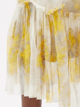 Zimmermann Botanica Abstract-print Chiffon Dress - Yellow Print
