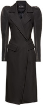Thumbnail for your product : Ann Demeulemeester Paneled Gathered Coated-twill Coat