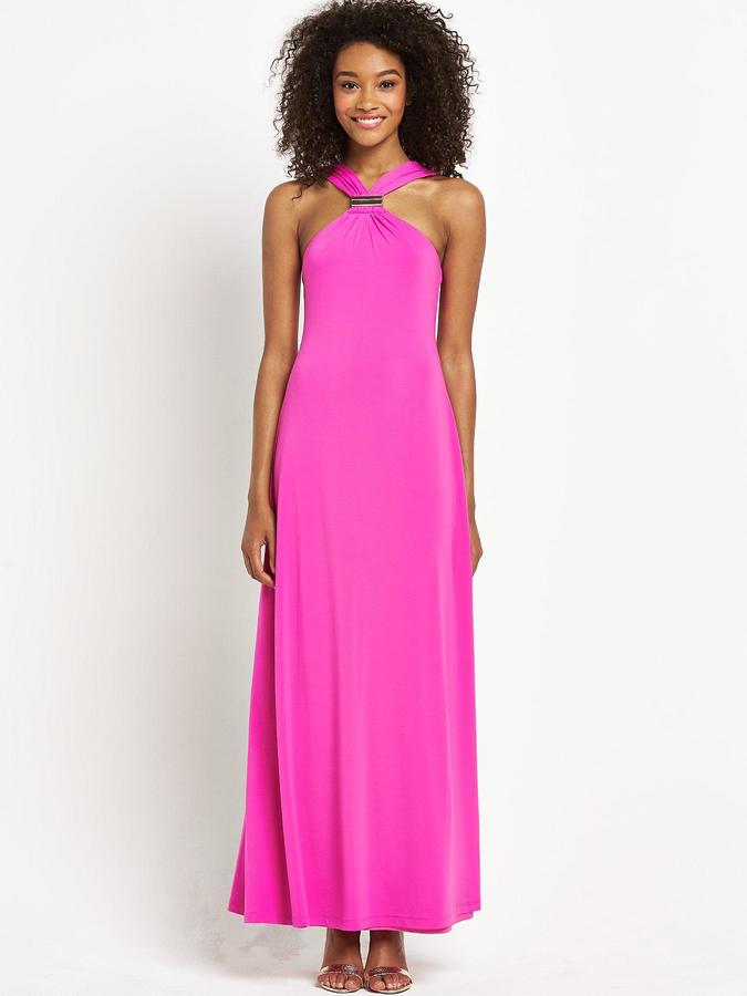 Definitions Petite Strap Gold Trim Maxi Dress ShopStyle