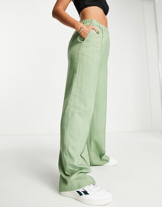 ASOS Tall ASOS DESIGN Tall pleated front chino pants with cargo pockets in  sage - ShopStyle